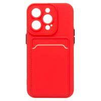 Чехол для Apple iPhone 14 Pro силиконовый с картхолдером №6 <красный> ― Оптовый PromiseMobile