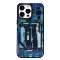 Чехол для Apple iPhone 14 Pro Max пластиковый (рис. 088) <голубой> ― Оптовый PromiseMobile