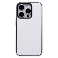 Чехол для Apple iPhone 15 Pro пластиковый вставка экокожа <белый> ― Оптовый PromiseMobile