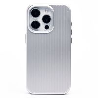 Чехол для Apple iPhone 15 Pro пластиковый рифленый <серебристый> ― Оптовый PromiseMobile