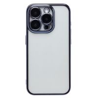 Чехол для Apple iPhone 15 Pro пластиковый с закрытой камерой <синий> ― Оптовый PromiseMobile