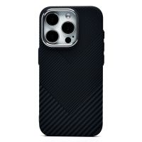 Чехол для Apple iPhone 15 Pro пластиковый Luxo Carbon (рис. 124) <черный> ― Оптовый PromiseMobile