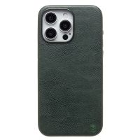 Чехол для Apple iPhone 15 Pro Max натуральная кожа MagSafe <темно-зеленый> ― Оптовый PromiseMobile