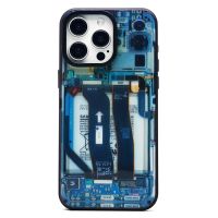Чехол для Apple iPhone 15 Pro Max пластиковый (рис. 088) <голубой> ― Оптовый PromiseMobile