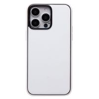 Чехол для Apple iPhone 15 Pro Max пластиковый вставка экокожа <белый> ― Оптовый PromiseMobile