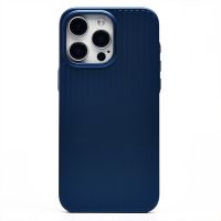 Чехол для Apple iPhone 15 Pro Max пластиковый рифленый <синий> ― Оптовый PromiseMobile