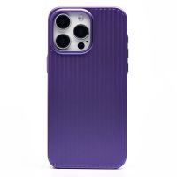 Чехол для Apple iPhone 15 Pro Max пластиковый рифленый <фиолетовый> ― Оптовый PromiseMobile