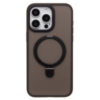Чехол для Apple iPhone 15 Pro Max силиконовый MagSafe с подставкой <черный> ― Оптовый PromiseMobile