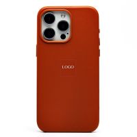 Чехол для Apple iPhone 15 Pro Max экокожа MagSafe <оранжевый> (премиум) ― Оптовый PromiseMobile