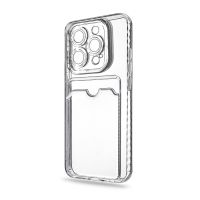 Чехол для Apple iPhone 15 Pro Max PromiseMobile силиконовый с картхолдером <прозрачный> ― Оптовый PromiseMobile