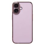 Чехол для Apple iPhone 16 пластиковый с закрытой камерой <розовое золото>
