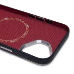 Чехол для Apple iPhone 16 пластиковый Luxo Carbon (рис. 124) <черный>