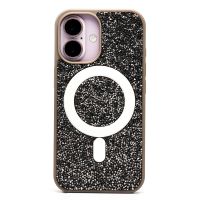 Чехол для Apple iPhone 16 пластиковый POSH SHINE кристаллы <серый> ― Оптовый PromiseMobile
