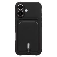 Чехол для Apple iPhone 16 силиконовый с картхолдером №4 <черный> ― Оптовый PromiseMobile