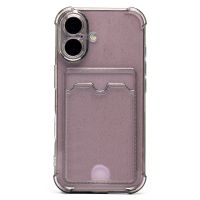 Чехол для Apple iPhone 16 силиконовый с картхолдером №5 <черный> ― Оптовый PromiseMobile