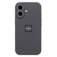 Чехол для Apple iPhone 16 силиконовый Soft Touch с закрытой камерой <темно-серый> (премиум) ― Оптовый PromiseMobile