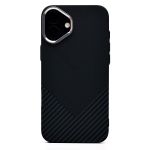 Чехол для Apple iPhone 16 Plus пластиковый Luxo Carbon (рис. 124) <черный>