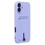 Чехол для Apple iPhone 16 Plus силиконовый с картхолдером №4 <светло-фиолетовый>