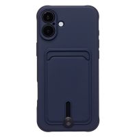 Чехол для Apple iPhone 16 Plus силиконовый с картхолдером №4 <темно-синий> ― Оптовый PromiseMobile