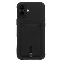 Чехол для Apple iPhone 16 Plus силиконовый с картхолдером №4 <черный> ― Оптовый PromiseMobile