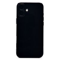 Чехол для Apple iPhone 16 Plus силиконовый ультратонкий <прозрачно-черный> ― Оптовый PromiseMobile