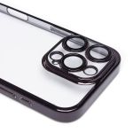 Чехол для Apple iPhone 16 Pro пластиковый с закрытой камерой <черный>