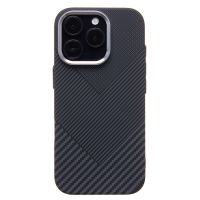 Чехол для Apple iPhone 16 Pro пластиковый Luxo Carbon (рис. 124) <черный> ― Оптовый PromiseMobile