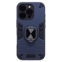 Чехол для Apple iPhone 16 Pro силиконовый противоударный с кольцом <синий> ― Оптовый PromiseMobile