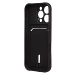 Чехол для Apple iPhone 16 Pro силиконовый с картхолдером №4 <черный>