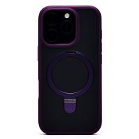 Чехол для Apple iPhone 16 Pro силиконовый MagSafe с подставкой <фиолетовый> ― Оптовый PromiseMobile