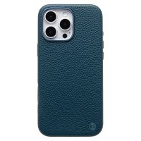Чехол для Apple iPhone 16 Pro Max натуральная кожа зернистая MagSafe <темно-синий> ― Оптовый PromiseMobile