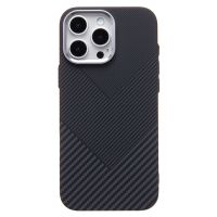 Чехол для Apple iPhone 16 Pro Max пластиковый Luxo Carbon (рис. 124) <черный> ― Оптовый PromiseMobile