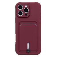 Чехол для Apple iPhone 16 Pro Max силиконовый с картхолдером №4 <бордовый> ― Оптовый PromiseMobile