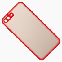 Чехол для Apple iPhone 7 Plus, iPhone 8 Plus пластиковый с окантовкой <красный> ― Оптовый PromiseMobile