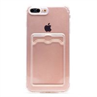 Чехол для Apple iPhone 7 Plus, iPhone 8 Plus силиконовый с картхолдером <прозрачный> ― Оптовый PromiseMobile