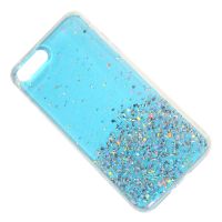 Чехол для Apple iPhone 7 Plus, iPhone 8 Plus силиконовый с блестками №2 <голубой> ― Оптовый PromiseMobile
