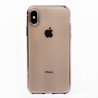 Чехол для Apple iPhone X, iPhone XS силиконовый ультратонкий <прозрачно-черный> ― Оптовый PromiseMobile