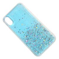 Чехол для Apple iPhone X, iPhone Xs силиконовый с блестками №2 <голубой> ― Оптовый PromiseMobile