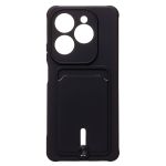 Чехол для Infinix Hot 40 (X6836), 40 Pro (X6837) силиконовый с картхолдером №4 <черный>