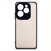Чехол для Infinix Hot 40 (X6836), 40 Pro (X6837) пластиковый с окантовкой <черный> ― Оптовый PromiseMobile