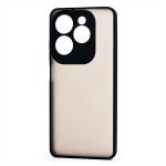 Чехол для Infinix Hot 40 (X6836), 40 Pro (X6837) пластиковый с окантовкой <черный>