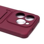 Чехол для Infinix Hot 40 (X6836), 40 Pro (X6837) силиконовый с картхолдером №4 <бордовый>