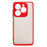 Чехол для Infinix Hot 40i (X6528B) пластиковый с окантовкой <красный>