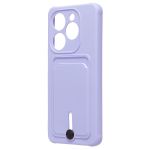 Чехол для Infinix Smart 8 (X6525), 8 Pro (X6525B), Tecno Spark 20 (KJ5), 20C (BG7n) силиконовый с картхолдером №4 <светло-фиолетовый>