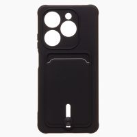 Чехол для Infinix Smart 8 (X6525), 8 Pro (X6525B), Tecno Spark 20 (KJ5), 20C (BG7n) силиконовый с картхолдером №4 <черный> ― Оптовый PromiseMobile