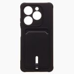 Чехол для Infinix Smart 8 (X6525), 8 Pro (X6525B), Tecno Spark 20 (KJ5), 20C (BG7n) силиконовый с картхолдером №4 <черный>