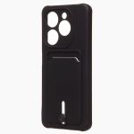 Чехол для Infinix Smart 8 (X6525), 8 Pro (X6525B), Tecno Spark 20 (KJ5), 20C (BG7n) силиконовый с картхолдером №4 <черный>