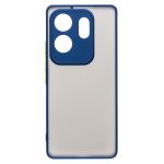 Чехол для Infinix Zero 30 (X6731B) пластиковый с окантовкой <синий>