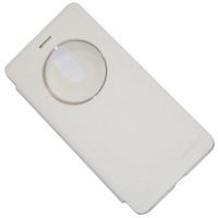 Чехол для Lenovo Vibe K5 Note флип боковой пластик-кожзам с окошком Nillkin Sparkle <белый> ― Оптовый PromiseMobile