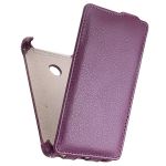 Чехол для Microsoft 532 Lumia Dual Sim флип кожзам №1 <фиолетовый>
